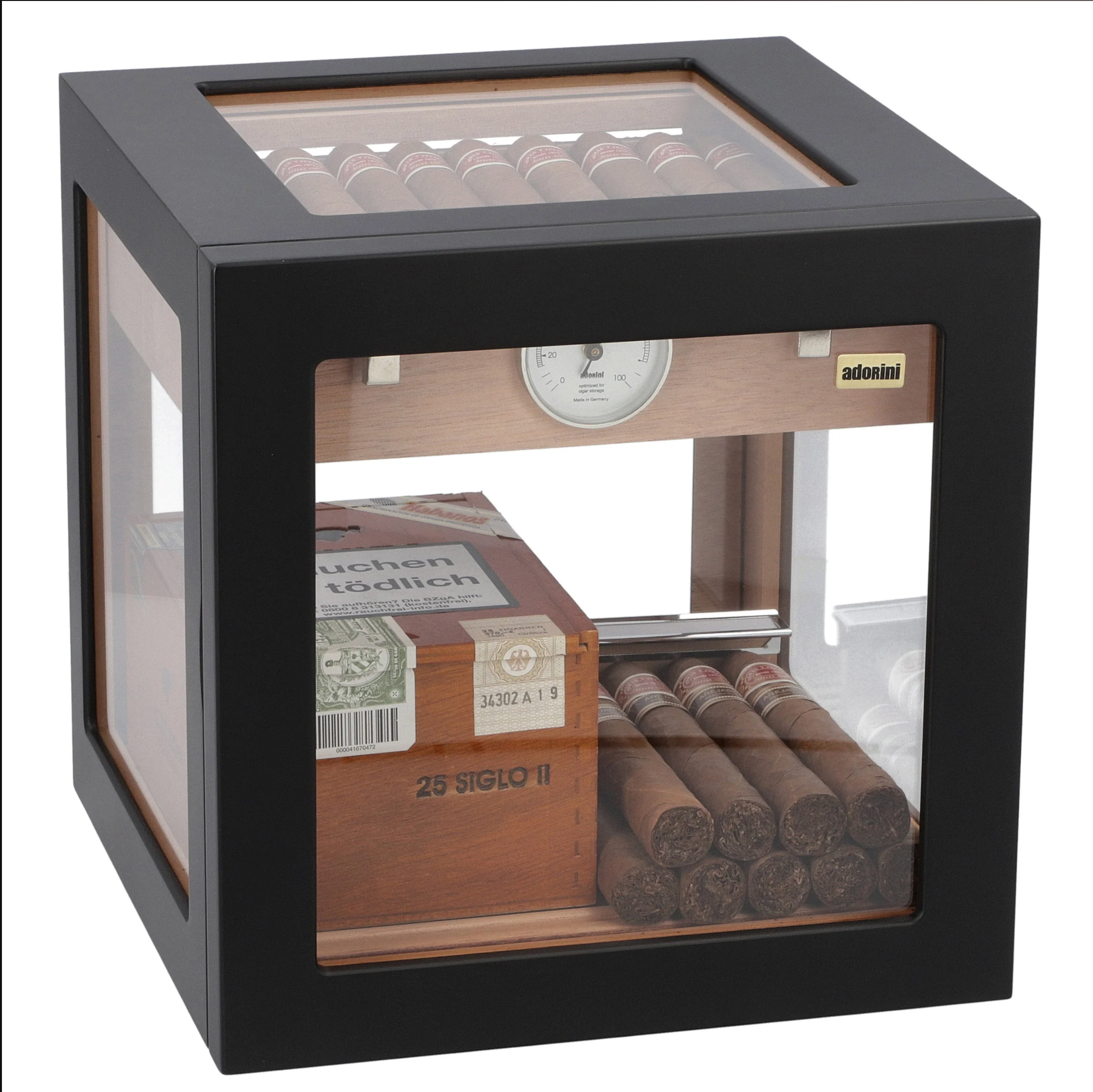 Adorini Cube Deluxe Humidor Zwart